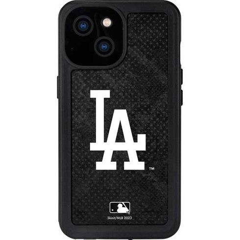MLB Los Angeles Dodgers Dark Wash iPhone 15 Waterproof Case