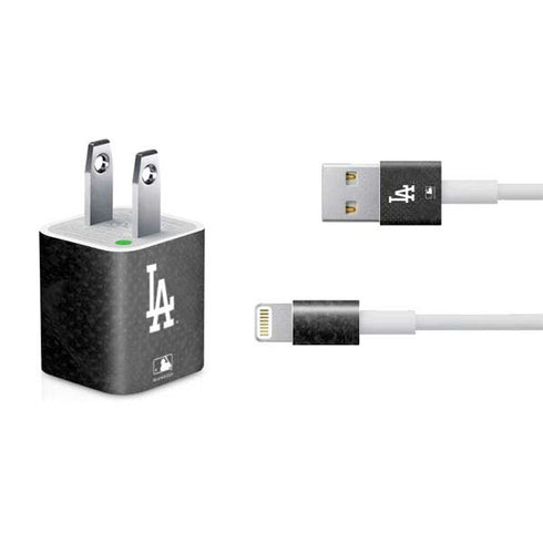 MLB Los Angeles Dodgers Dark Wash iPhone Charger (5W USB) Skin