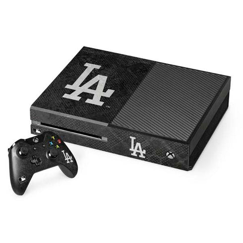 MLB Los Angeles Dodgers Dark Wash Xbox One Console and Controller Bundle Skin