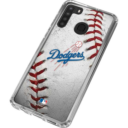 MLB Los Angeles Dodgers Game Ball Galaxy A21 Clear Case