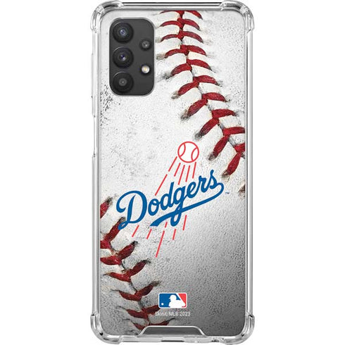 MLB Los Angeles Dodgers Game Ball Galaxy A32 5G Clear Case