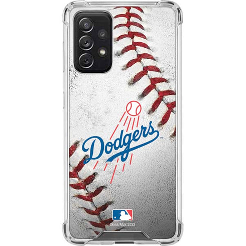 MLB Los Angeles Dodgers Game Ball Galaxy A72 5G Clear Case