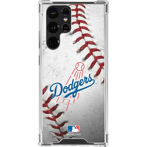 MLB Los Angeles Dodgers Game Ball Galaxy S22 Ultra Clear Case