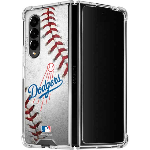 MLB Los Angeles Dodgers Game Ball Galaxy Z Fold4 5G Clear Case