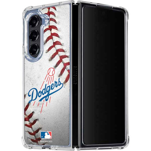 MLB Los Angeles Dodgers Game Ball Galaxy Z Fold5 5G Clear Case