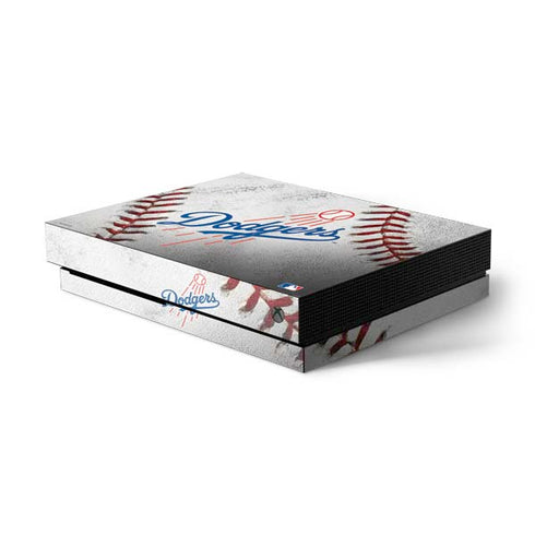 MLB Los Angeles Dodgers Game Ball Xbox One X Console Skin