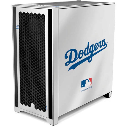 MLB Los Angeles Dodgers Home Jersey Corsair 4000D Tempered Glass Mid-Tower ATX Case Skin