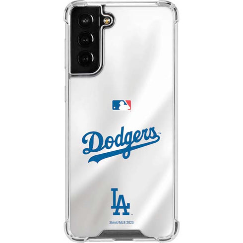 MLB Los Angeles Dodgers Home Jersey Galaxy S21 FE Clear Case