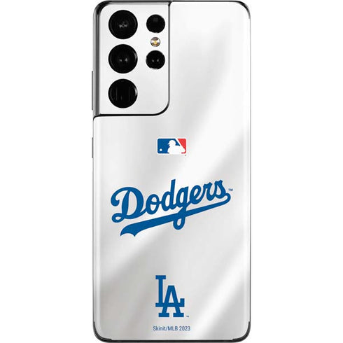 MLB Los Angeles Dodgers Home Jersey Galaxy S21 Ultra 5G Skin