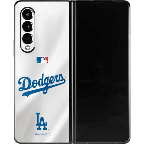 MLB Los Angeles Dodgers Home Jersey Galaxy Z Fold3 5G Skin