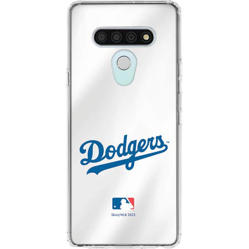MLB Los Angeles Dodgers Home Jersey LG Stylo 6 Clear Case