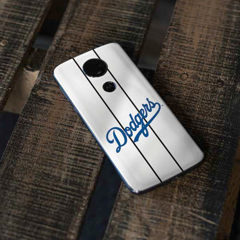 MLB Los Angeles Dodgers Home Jersey Moto E5 Plus Skin