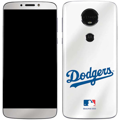 MLB Los Angeles Dodgers Home Jersey Moto E5 Plus Skin