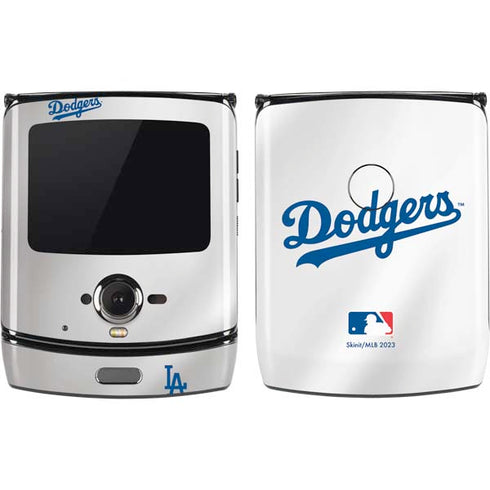 MLB Los Angeles Dodgers Home Jersey Motorola RAZR Skin