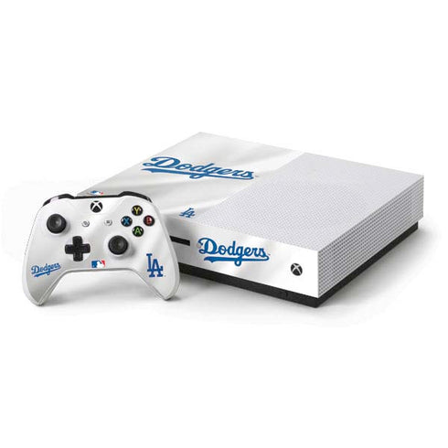 MLB Los Angeles Dodgers Home Jersey Xbox One S Console and Controller Bundle Skin
