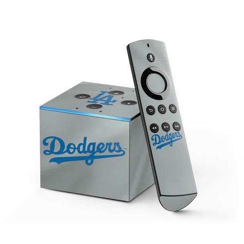 MLB Los Angeles Dodgers Road Jersey Fire TV Cube Skin