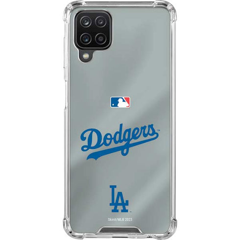 MLB Los Angeles Dodgers Road Jersey Galaxy A12 Clear Case