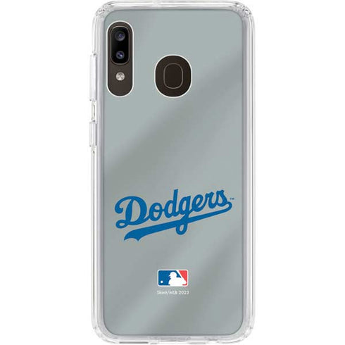 MLB Los Angeles Dodgers Road Jersey Galaxy A20 Clear Case