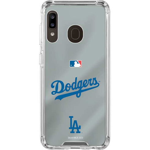 MLB Los Angeles Dodgers Road Jersey Galaxy A30 Clear Case