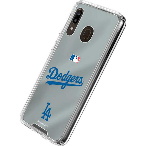 MLB Los Angeles Dodgers Road Jersey Galaxy A30 Clear Case
