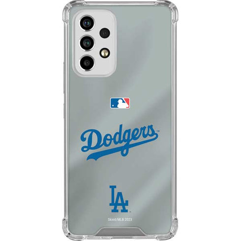 MLB Los Angeles Dodgers Road Jersey Galaxy A53 5G Clear Case