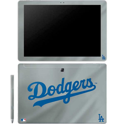 MLB Los Angeles Dodgers Road Jersey Galaxy Book 12in Skin