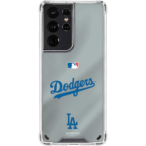 MLB Los Angeles Dodgers Road Jersey Galaxy S21 Ultra 5G Clear Case
