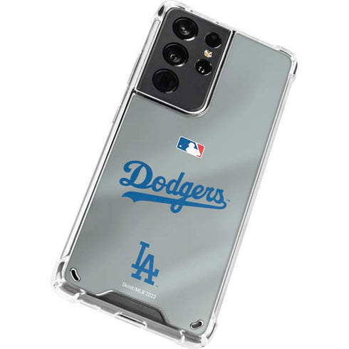 MLB Los Angeles Dodgers Road Jersey Galaxy S21 Ultra 5G Clear Case