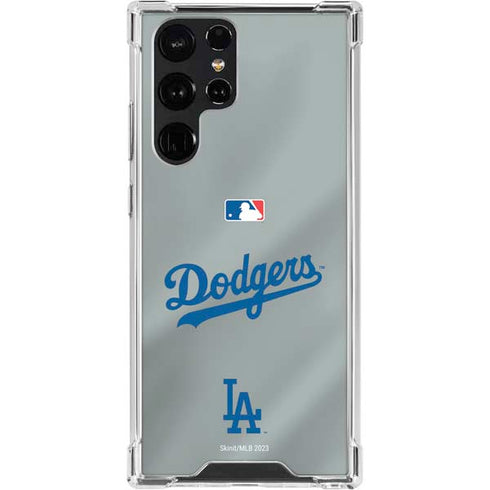 MLB Los Angeles Dodgers Road Jersey Galaxy S22 Ultra Clear Case