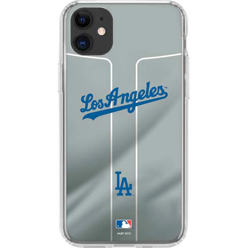 MLB Los Angeles Dodgers Road Jersey iPhone 11 Clear Case