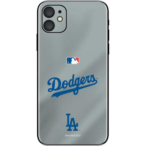 MLB Los Angeles Dodgers Road Jersey iPhone 11 Skin