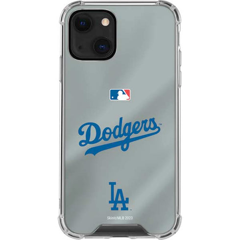 MLB Los Angeles Dodgers Road Jersey iPhone 14 Clear Case