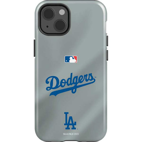 MLB Los Angeles Dodgers Road Jersey iPhone 15 Impact Case