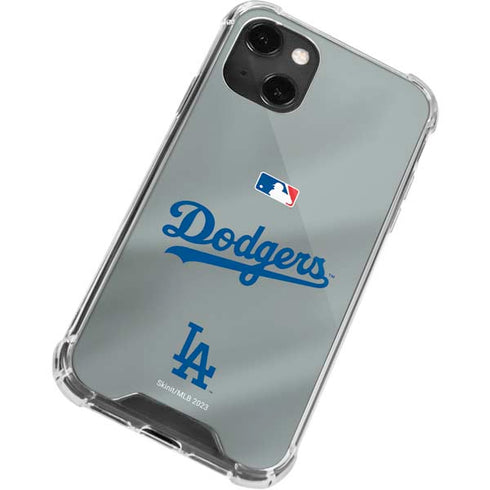 MLB Los Angeles Dodgers Road Jersey iPhone 15 Plus Clear Case