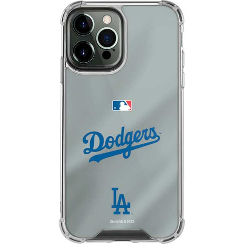 MLB Los Angeles Dodgers Road Jersey iPhone 15 Pro Max Clear Case