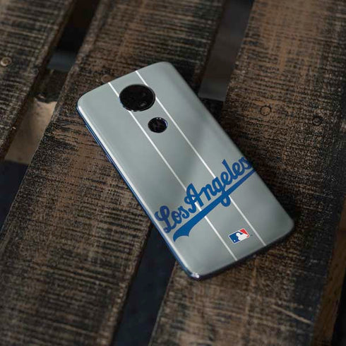 MLB Los Angeles Dodgers Road Jersey Moto E5 Plus Skin