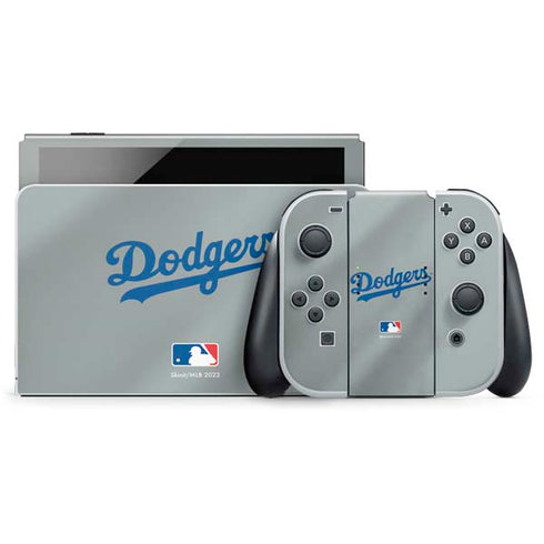 MLB Los Angeles Dodgers Road Jersey Nintendo Switch OLED (2021) Skin