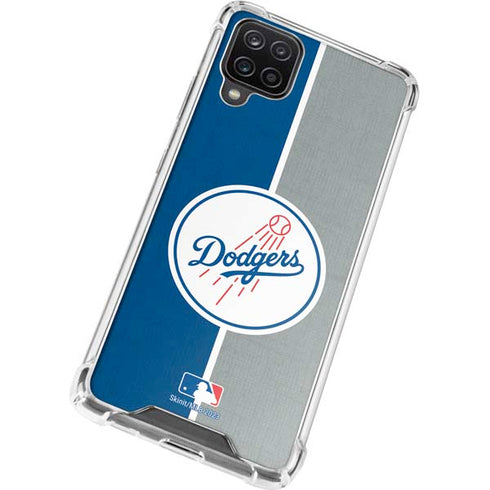 MLB Los Angeles Dodgers Split Galaxy A12 Clear Case