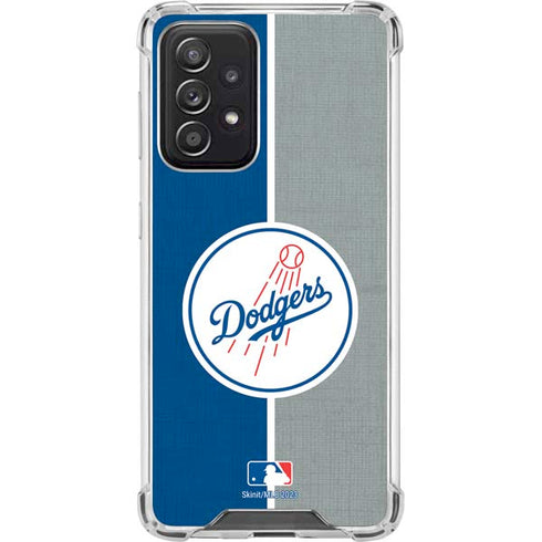 MLB Los Angeles Dodgers Split Galaxy A52 5G Clear Case