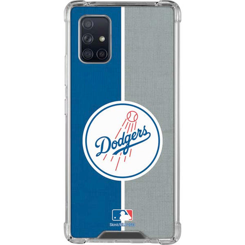 MLB Los Angeles Dodgers Split Galaxy A71 5G Clear Case