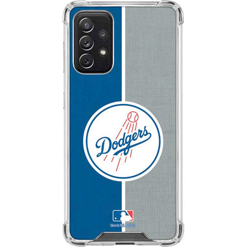 MLB Los Angeles Dodgers Split Galaxy A72 5G Clear Case