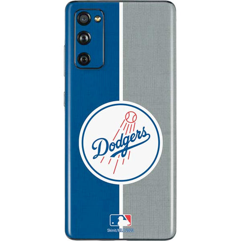 MLB Los Angeles Dodgers Split Galaxy S20 Fan Edition Skin