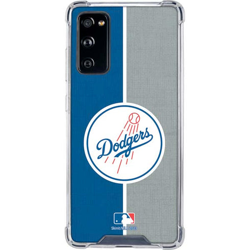 MLB Los Angeles Dodgers Split Galaxy S20 FE Clear Case