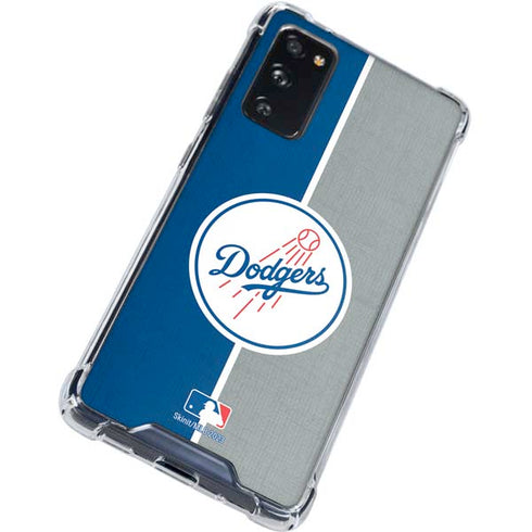 MLB Los Angeles Dodgers Split Galaxy S20 FE Clear Case