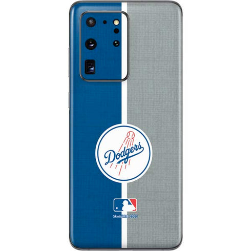 MLB Los Angeles Dodgers Split Galaxy S20 Ultra 5G Skin