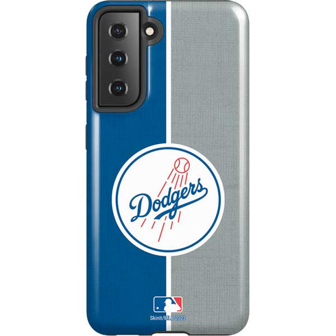 MLB Los Angeles Dodgers Split Galaxy S21 5G Pro Case