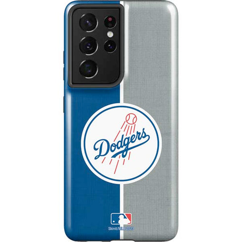 MLB Los Angeles Dodgers Split Galaxy S21 Ultra 5G Pro Case