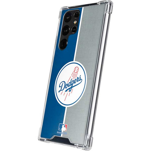 MLB Los Angeles Dodgers Split Galaxy S22 Ultra Clear Case
