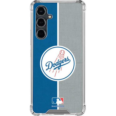 MLB Los Angeles Dodgers Split Galaxy S23 FE Clear Case