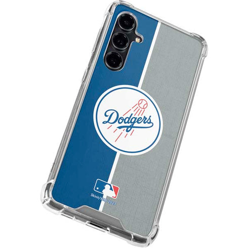 MLB Los Angeles Dodgers Split Galaxy S23 FE Clear Case